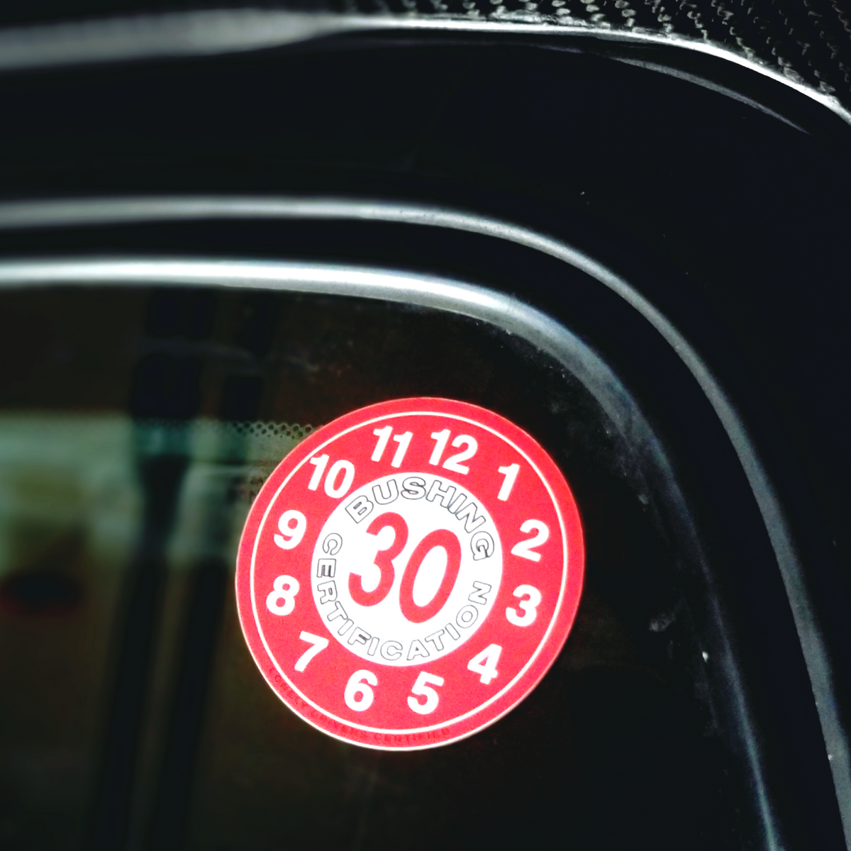 JDM Inspection Bushing Certification Sticker (Red) Lonely Drivers