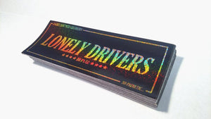 LONELY DRIVERS BLACK/GOLD SPARKLE STICKER