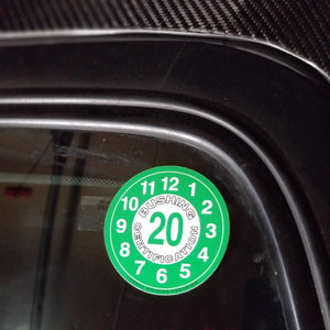 JDM Inspection Bushing Certification Sticker (Green)