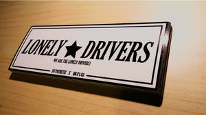LONELY DRIVERS ORIGINAL WHITE STICKER
