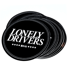 Lonely Drivers Circle Sticker Black